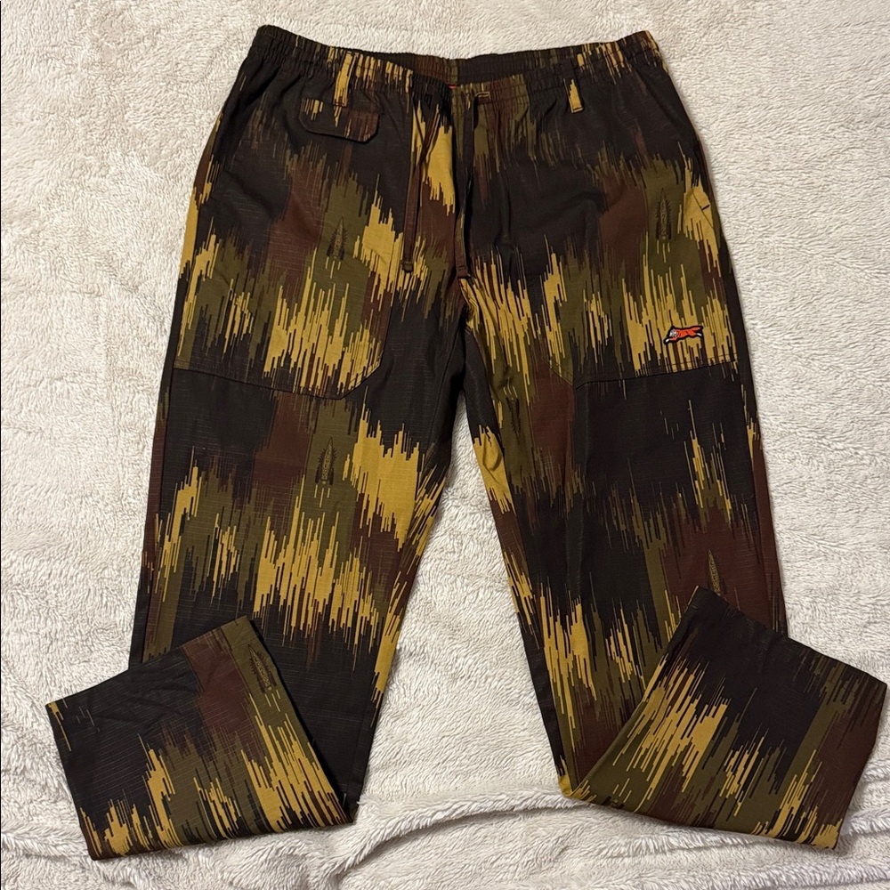 ICECREAM Drip Camo Straight Fit Drawstring Ripstop Pants